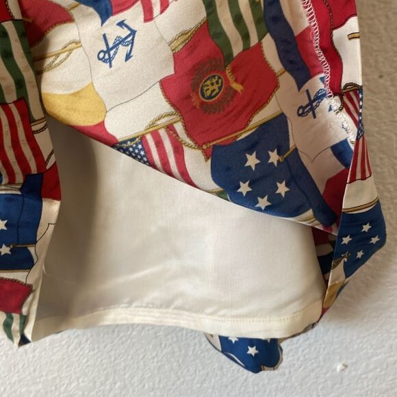 Vintage Y2K Tommy Hilfiger 100 % Silk Americana Military Dress - Picture 4 of 8